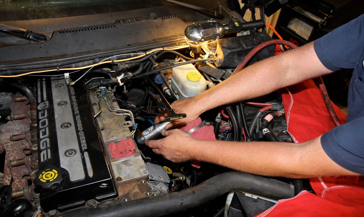 Diesel engine fault diagnostic work